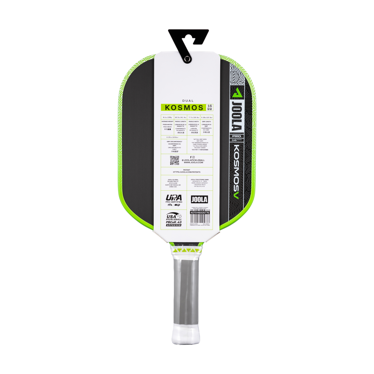 Joola Kosmos Pro V Federico Staksrud Paddle - 16mm Hybrid