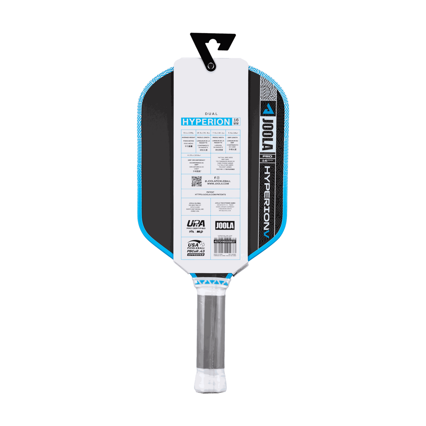 Joola Hyperion Pro V Ben Johns Curved Top Elongated - Paddle