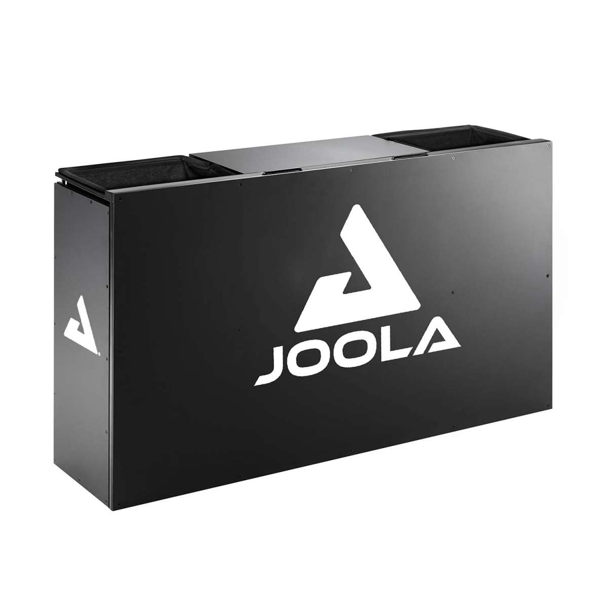 Joola Icon Towel: Black table tennis towel caddy with two compartments.