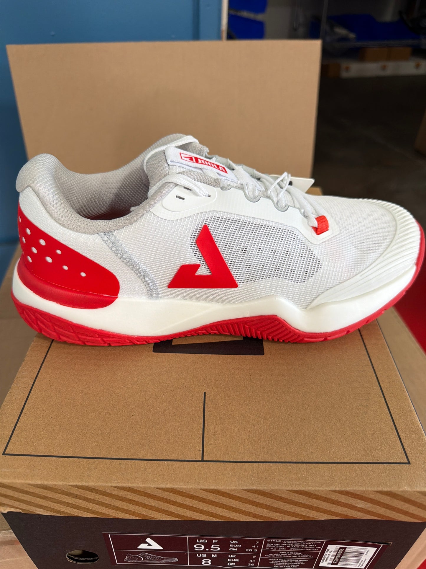Joola Women's Rally Pickleball Shoes - White/Red (Copy)