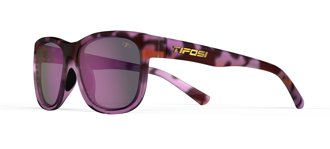 Tifosi Swank XL, Pink Tortoise Frame - Smoke Tint with Rose Pink Mirror