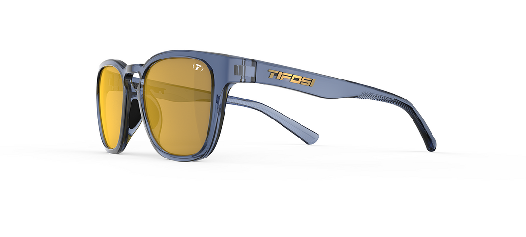 Tifosi Smirk, Crystal Denim Frame - Smoke Tint with Gold Mirror
