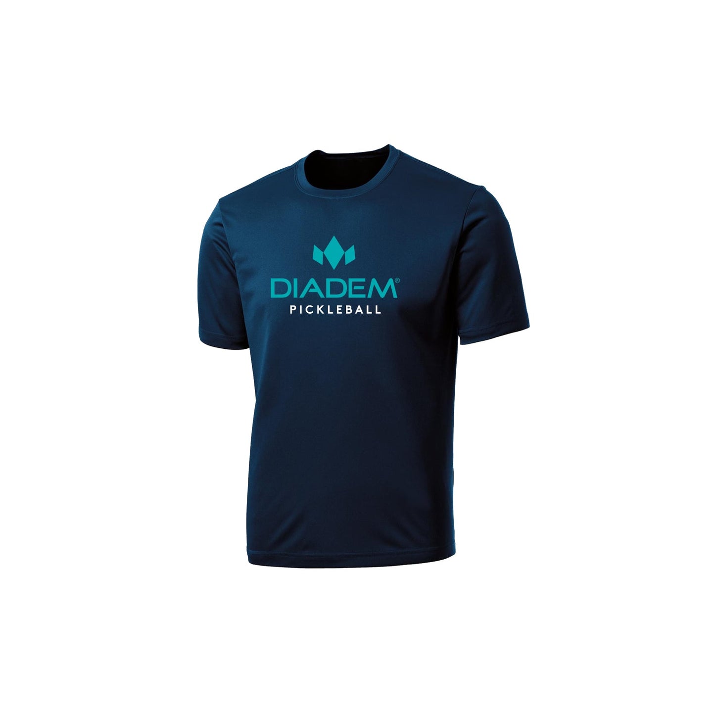 Diadem DryCore Pickleball Performance T-shirt, navy blue, performance fabric.
