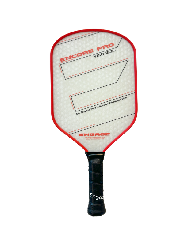 Engage Encore Pro V2.0 hybrid pickleball paddle in crimson red at Get2Eleven