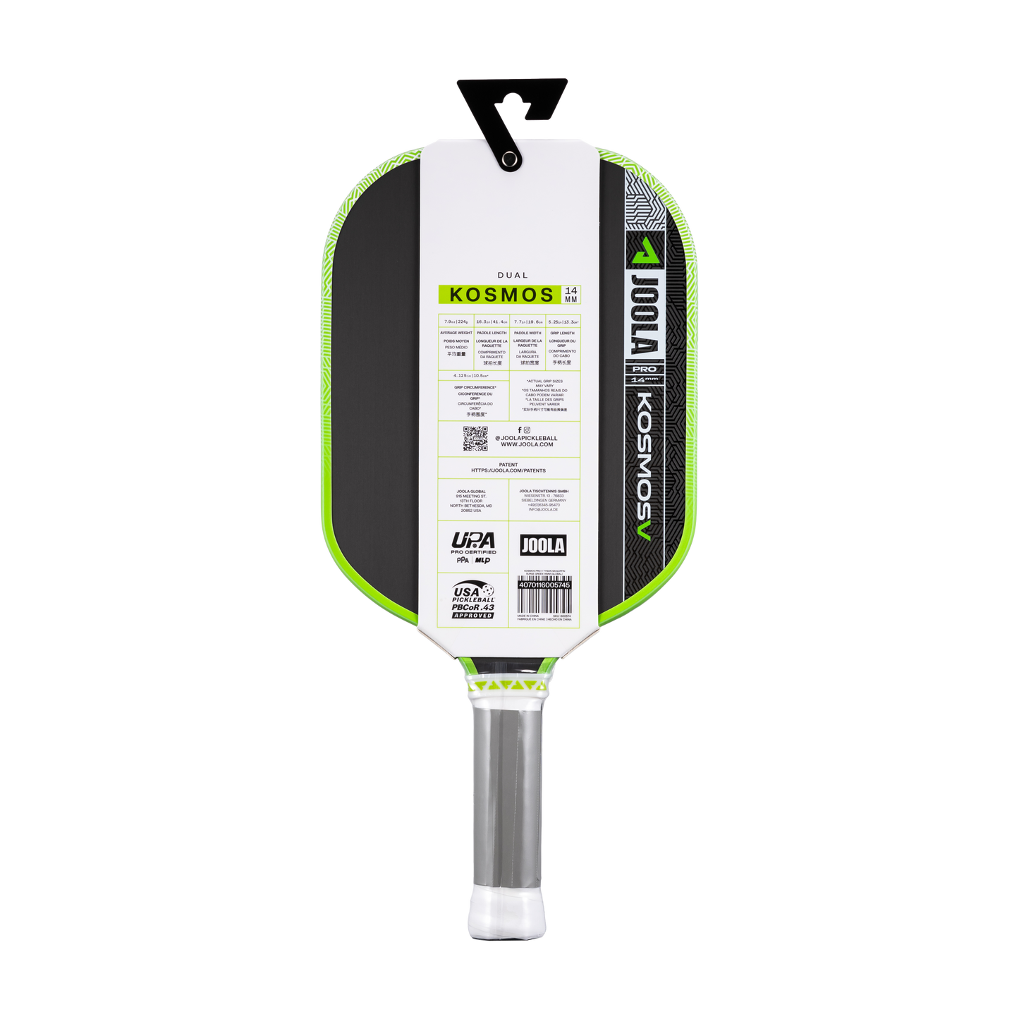 Joola Kosmos Pro V Tyson McGuffin Paddle - 14mm Hybrid