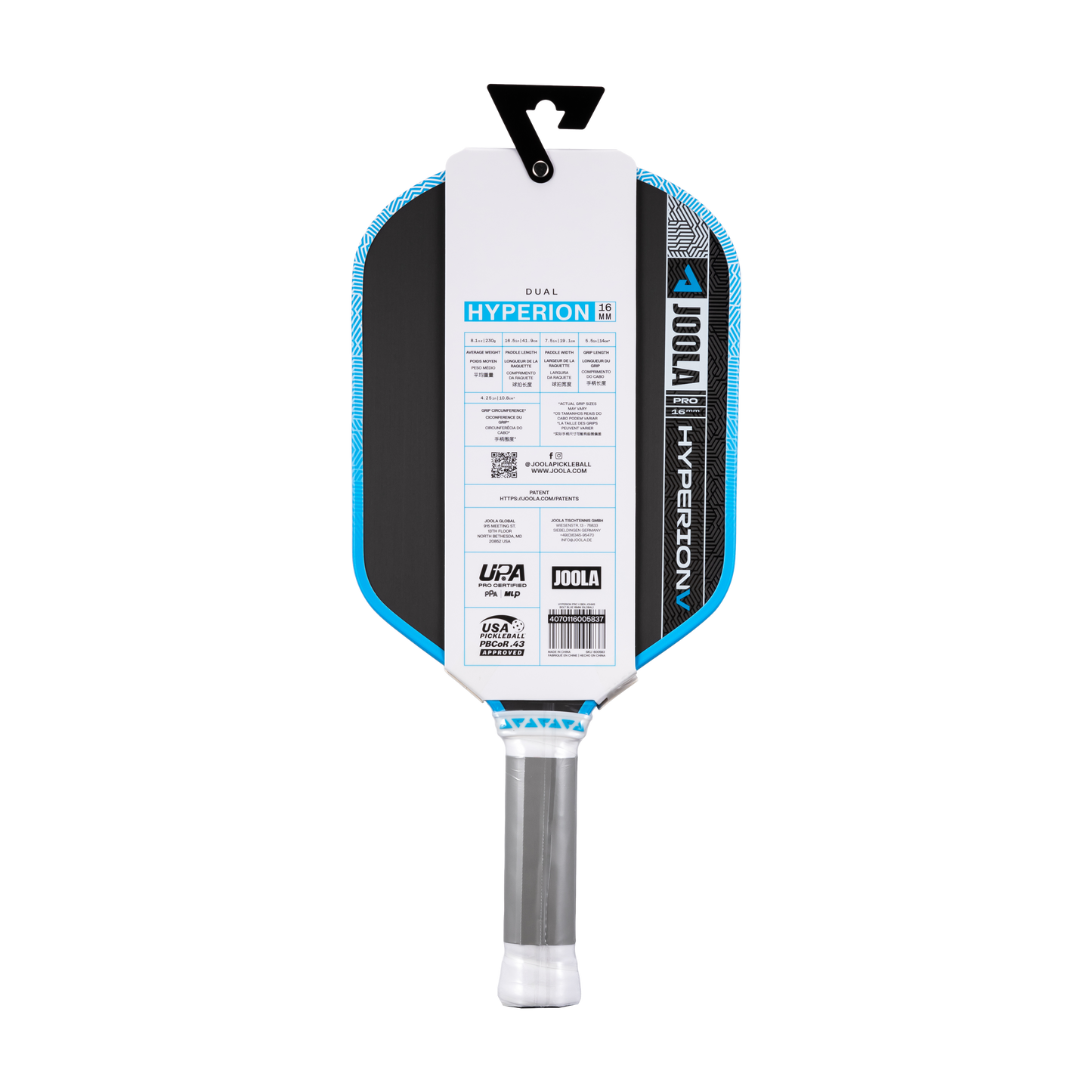 Joola Hyperion Pro V Ben Johns Curved Top Elongated - Paddle
