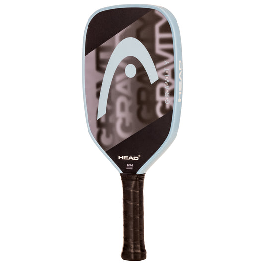 Head Gravity Team EX Pickleball Paddle: Light Blue, Graphite Face, Black Grip
