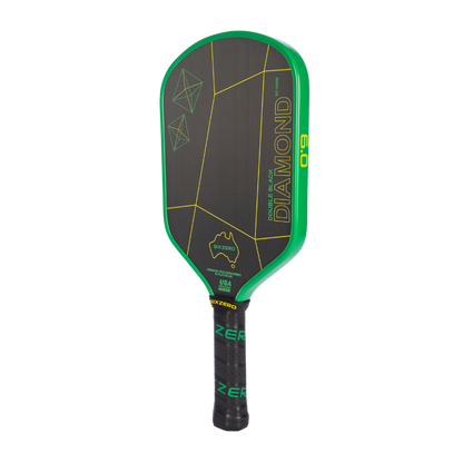 Six Zero Double Black Diamond Australian Green and Gold Control Paddle