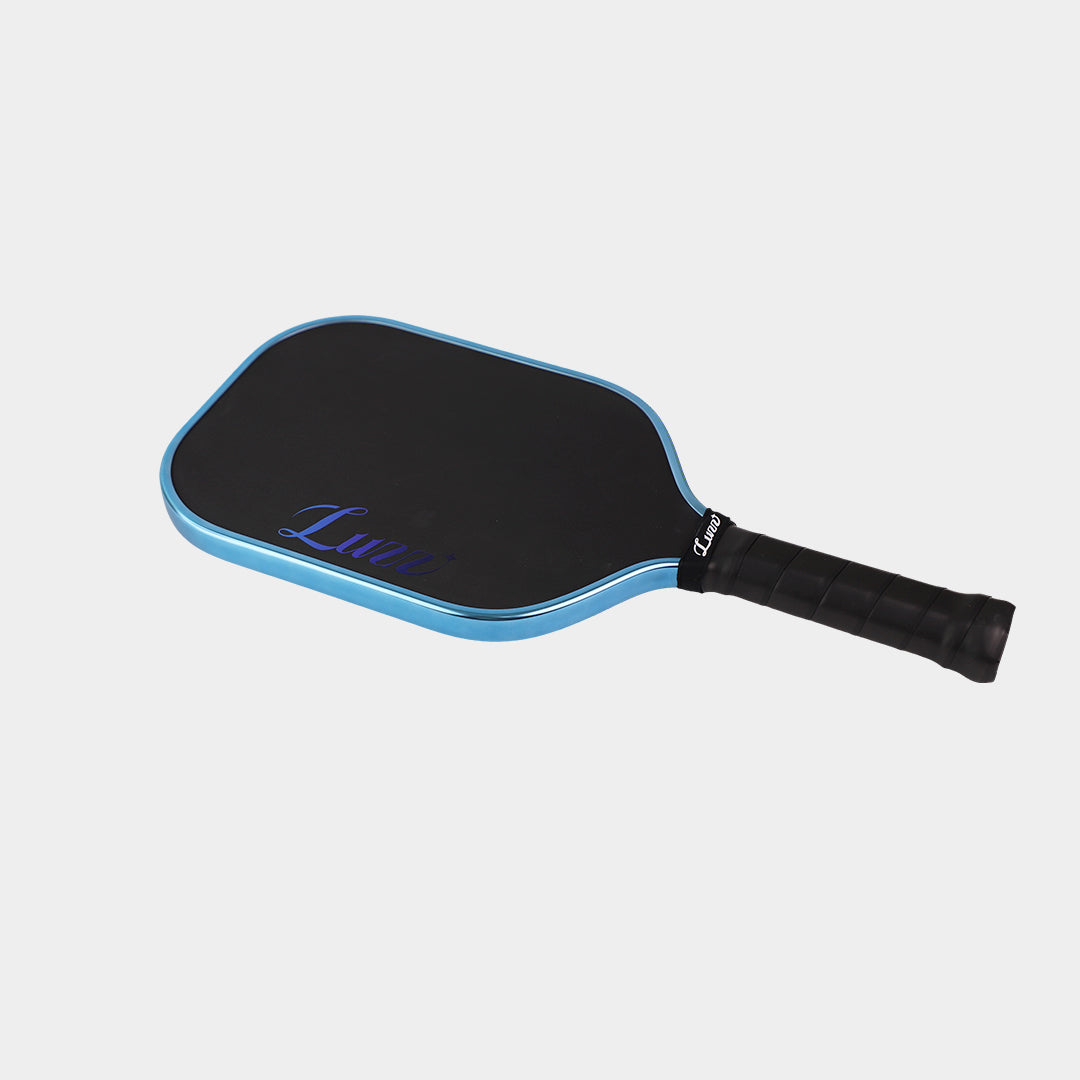 Luzz Pickleball Pro 4 Blue Blaze Inferno Paddle _ Metallic Edgeguard