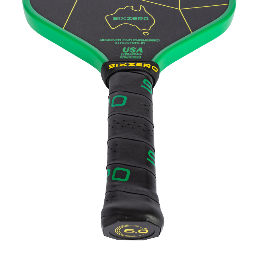 Six Zero Double Black Diamond Australian Green and Gold Control Paddle