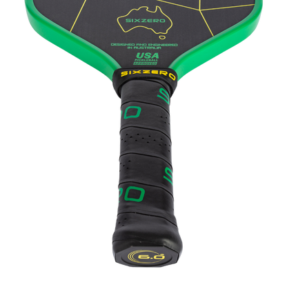 Six Zero Double Black Diamond Australian Green and Gold Control Paddle