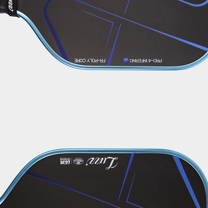 Luzz Pickleball Pro 4 Blue Blaze Inferno Paddle _ Metallic Edgeguard