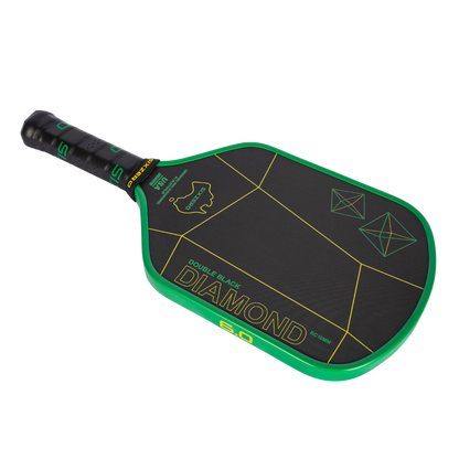 Six Zero Double Black Diamond Australian Green and Gold Control Paddle