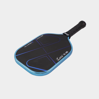 Luzz Pickleball Pro 4 Blue Blaze Inferno Paddle _ Metallic Edgeguard