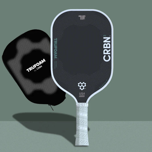 CRBN 3 TF Trufoam Genesis Hybrid Pickleball Paddle with carrying case.
