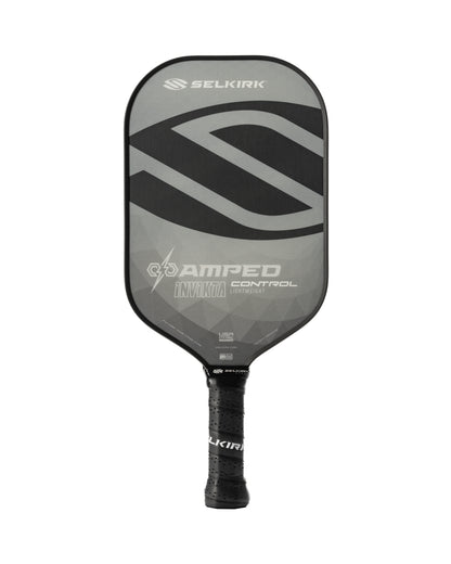 Selkirk AMPED Control Invikta Grey Pickleball Paddle: Lightweight design, polymer honeycomb core, USA Pickleball Approved.
