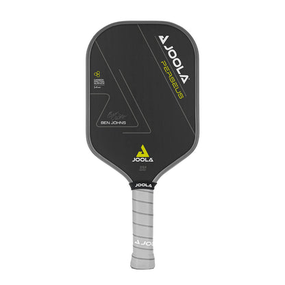 Joola Ben Johns Perseus CFS 14mm Pickleball Paddle: Black graphite face, grey grip, Ben Johns signature.
