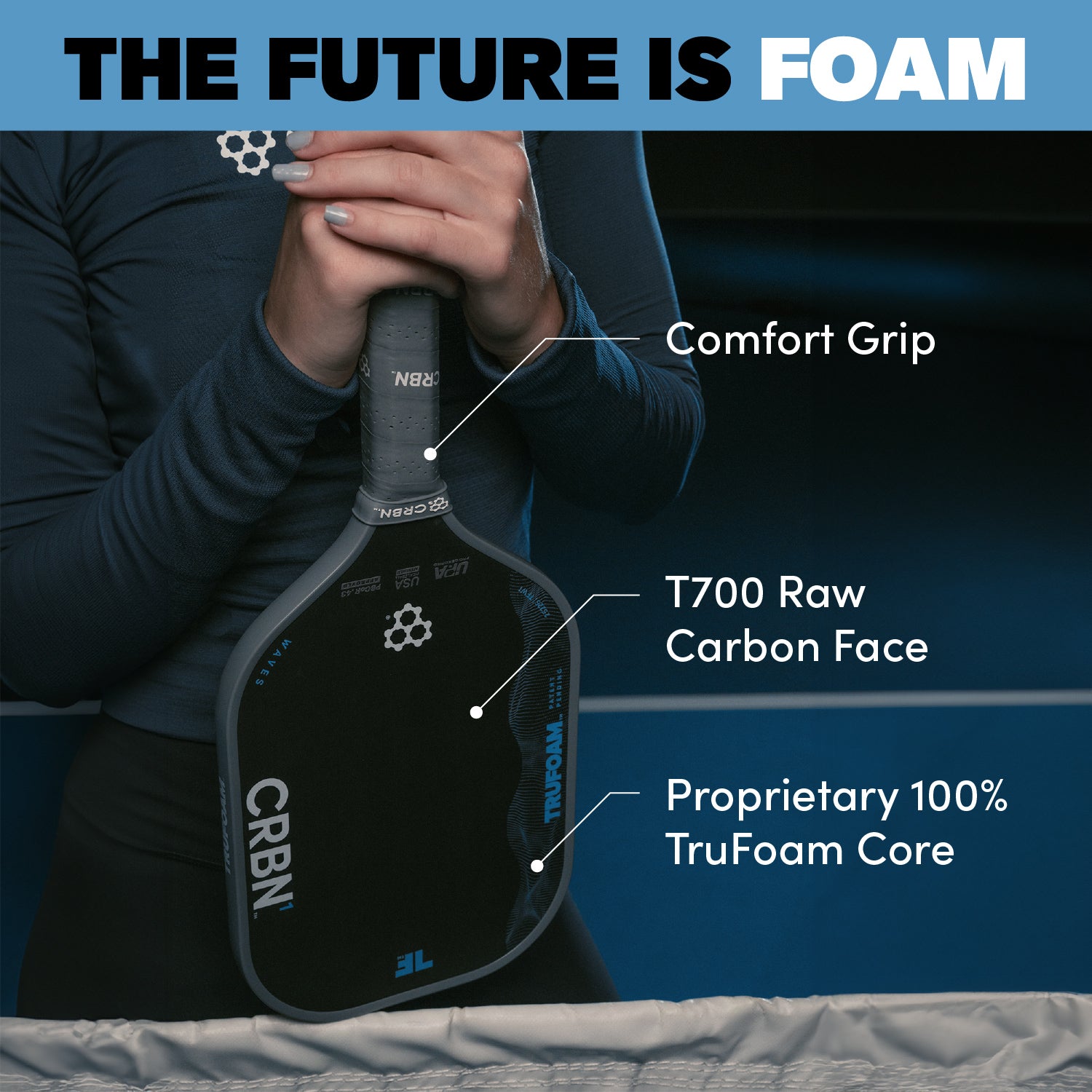 CRBN CRBN3 TruFoam Waves Elongated Paddle – Get2Eleven