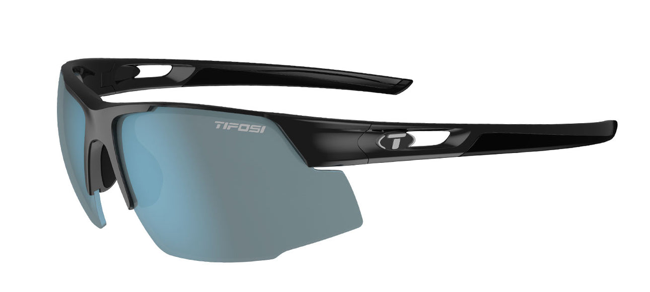 Tifosi Centus, Gloss Black Frame - Smoke Bright Blue Mirror