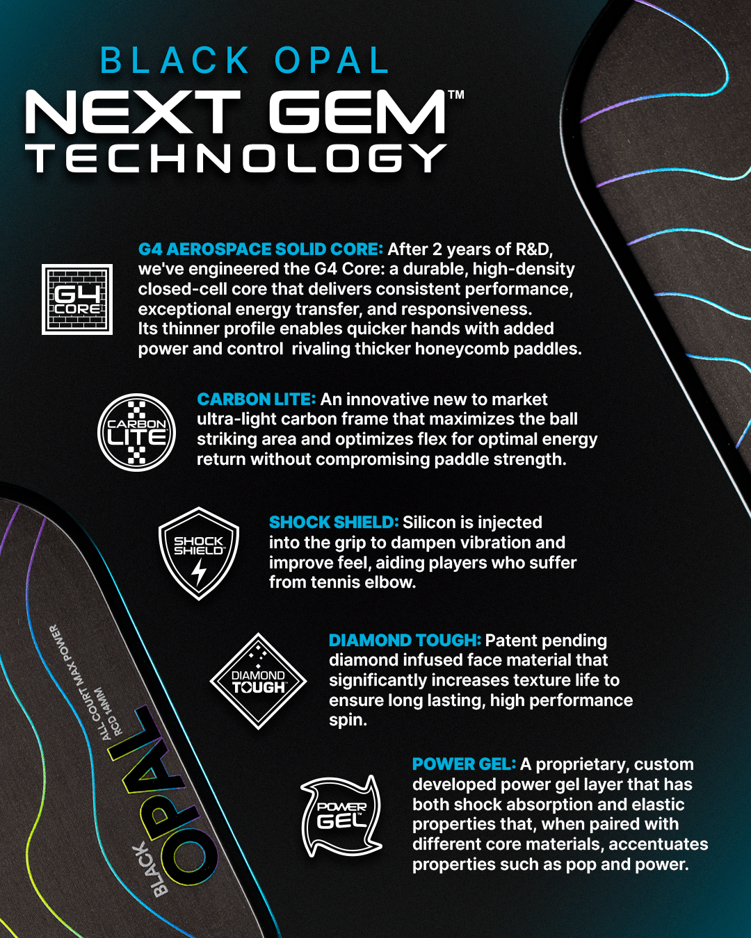 Six Zero Black Opal Paddle