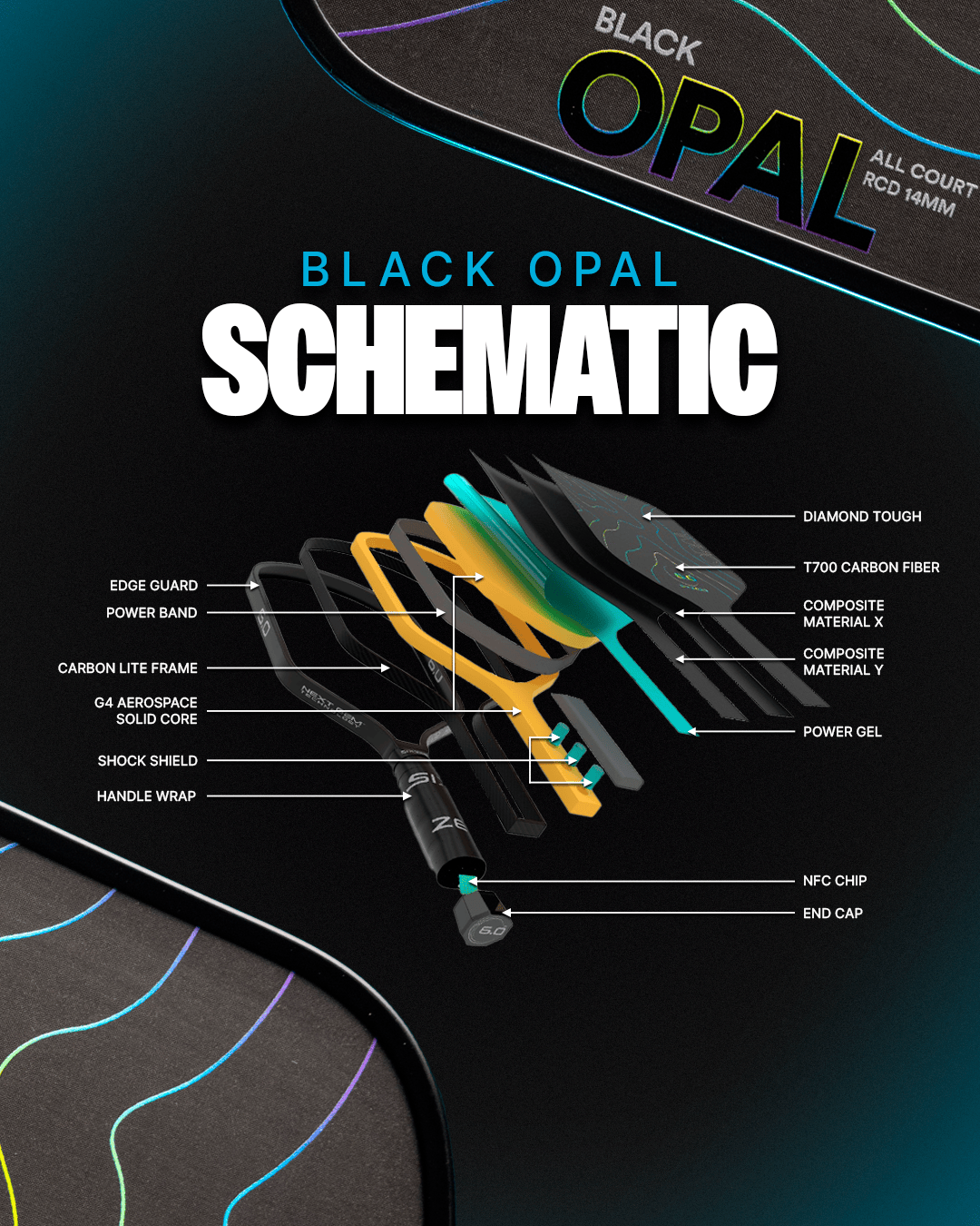 Six Zero Black Opal Paddle