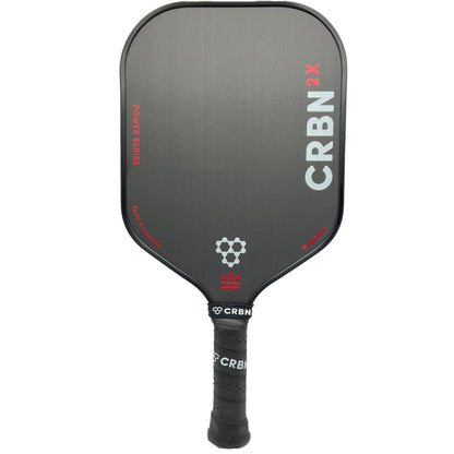 CRBN 2X Power Series 16mm Pickleball Paddle with free cover; black, graphite face.
