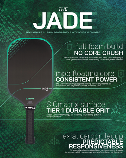 RPM -  Jade  - 16mm Elongated -  Paddle