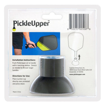 PickleUpper Pickleball Single Ball Retriever with paddle handle attachment