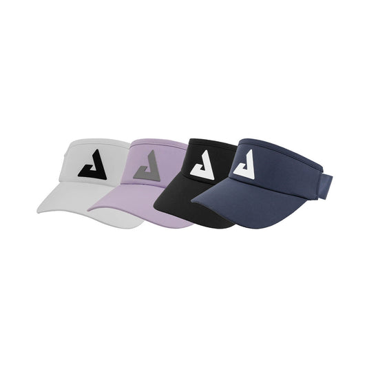 Joola Scorpeus visor in white, lavender, black, and navy blue.
