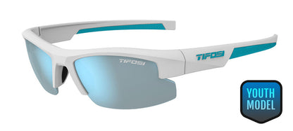 Tifosi ShutOut, Matte White Smoke Bright Blue Mirror