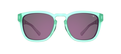 Tifosi Smirk, Aqua Shimmer Frame - Smoke Tint w Rose Pink Mirror