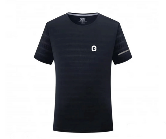 get2Eleven Sport Cool Dry Moisture Wicking Performance T-shirt (Slim Fit): Black, athletic tee for optimal comfort.
