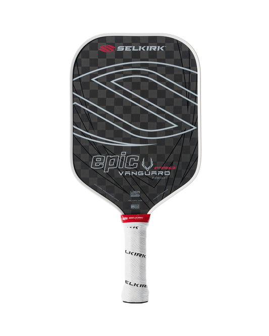 Selkirk Vanguard Pro Epic Pickleball Paddle: 16mm core, 4-layer 12K carbon fiber, midweight.
