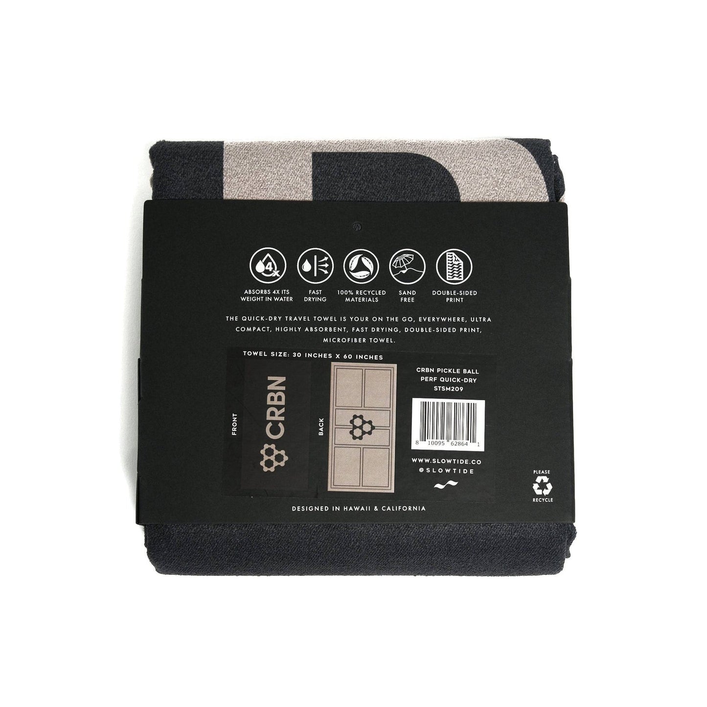 CRBN Performance Quick-Dry 30" x 60" Towel