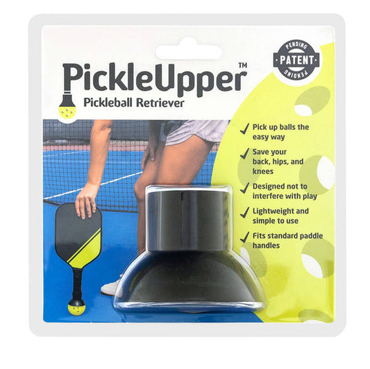 PickleUpper Pickleball Single Ball Retriever with paddle handle attachment