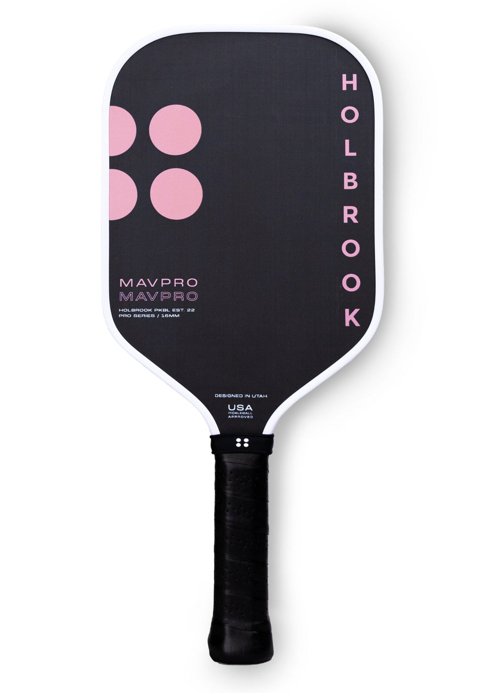 Holbrook MavPro 2.0 pink pickleball paddle, Pro Series, 16mm core, USA Pickleball Approved
