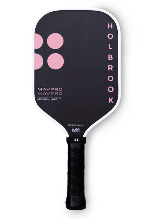 Holbrook MavPro 2.0 pink pickleball paddle, Pro Series, 16mm core, USA Pickleball Approved
