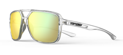 Tifosi Salto, Crystal Clear Frame - Smoke Tint w Yellow Mirror