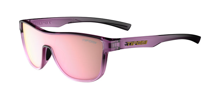 Tifosi Sizzle sunglasses, Crystal Peach Blush Pink mirror lenses, stylish & sporty design.
