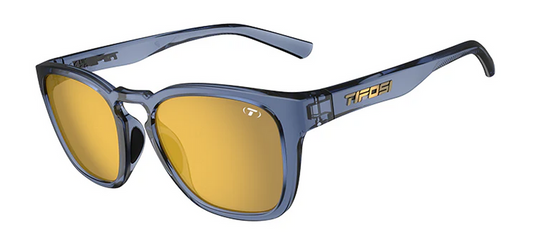 Tifosi Smirk, Crystal Denim Frame - Smoke Tint with Gold Mirror