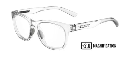 Tifosi Swank, Crystal Clear Frame - Clear Lens +2.0 Eyewear