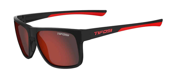 Tifosi Swick, Satin Black/Crimson Smoke Red Mirror